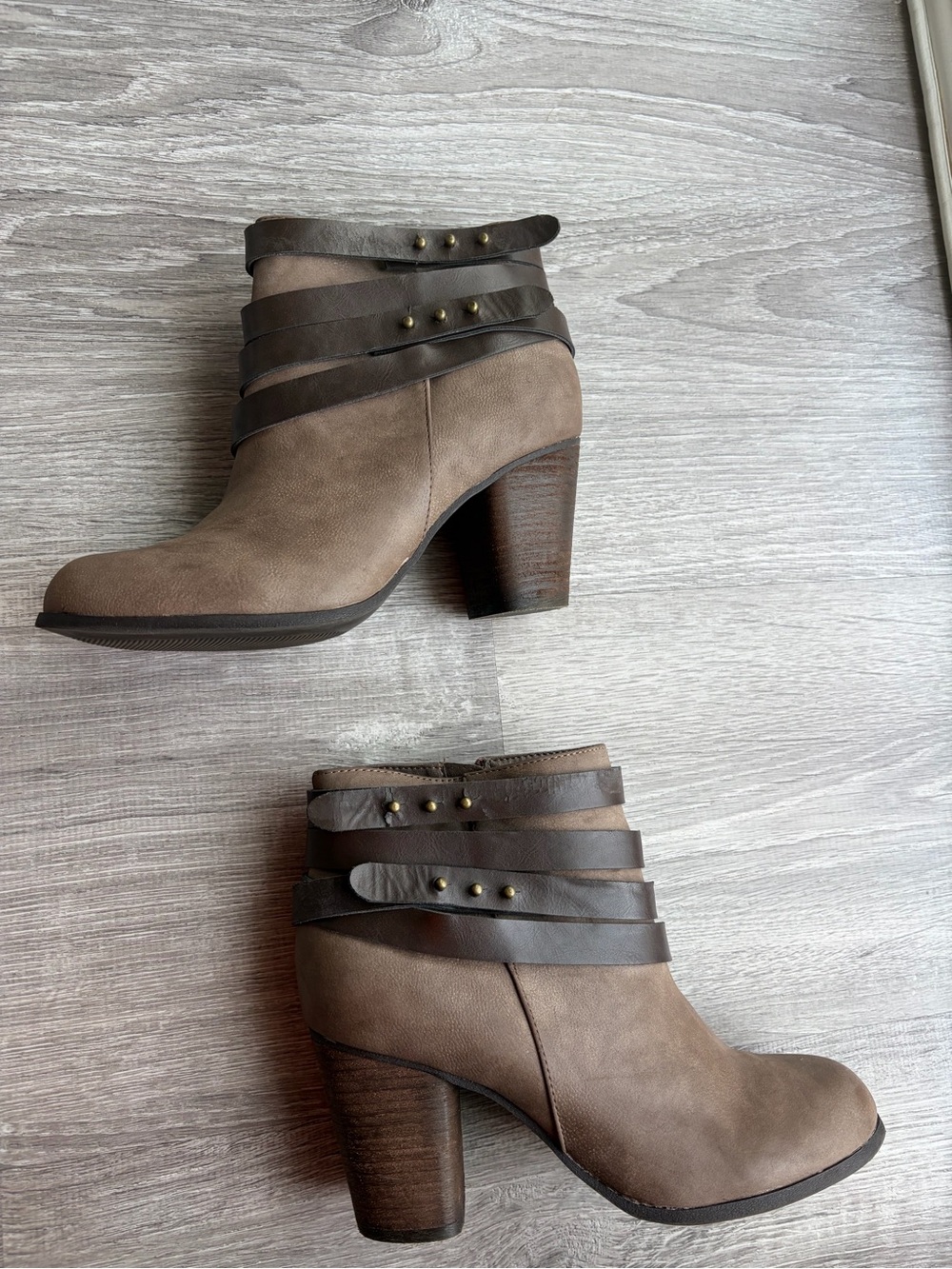 Madden Girl: Deluxe Brown Strap Ankle Boots
